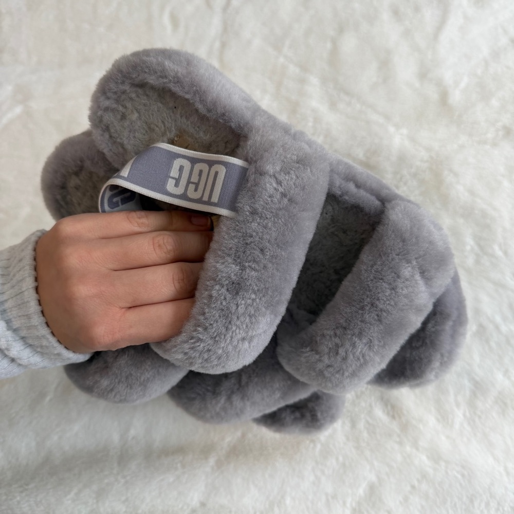 UGG Oh Yeah Slippers Gray/Purple Size 8 - Picture 7 of 11